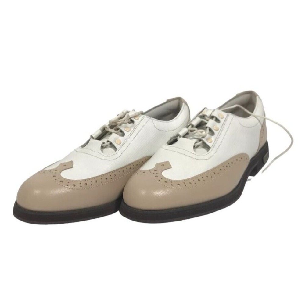 FootJoy Europa Womens‎ Golf Shoes Wingtip Brogue Beige White Size 6.5N